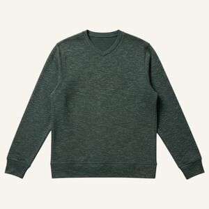 Lululemon Green Space Dye V-Neck Thumbhole Pullover Sweatshirt Mens M Athletic
